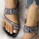 Shiny Sequins Embellished Toe Post Sandals