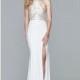 Ivory Faviana 7924 - Sleeveless High Slit Jersey Knit Open Back Dress - Customize Your Prom Dress