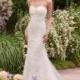 Rebecca Ingram 2017 Sandra Tulle Ivory Appliques Sweet Sweetheart Sweep Train Sleeveless Fit & Flare Dress For Bride -  Designer Wedding Dresses