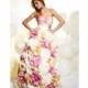 Prom Dresses 2013 Terani Pink Multi Flower Gown P708 - Brand Prom Dresses