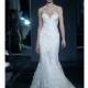 Mark Zunino for Kleinfeld - 2014 - Style 79 Strapless Satin Mermaid Wedding Dress with Floral Details - Stunning Cheap Wedding Dresses