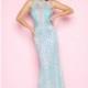 Aqua/Nude Flash 4313L - Sleeveless Long Sequin Dress - Customize Your Prom Dress
