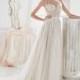 Nicole 2018 NIAB18067 Cream Elegant Chapel Train Cap Sleeves Aline Illusion Zipper Up at Side Lace Beading Bridal Dress - Bridesmaid Dress Online Shop