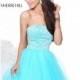 Aqua Sherri Hill 21153 - Ball Gowns Crystals Sequin Dress - Customize Your Prom Dress