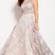 Jovani - 60656 Cap Sleeved Crystal Embellished Ballgown - Designer Party Dress & Formal Gown
