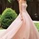 David Tutera for Mon Cheri Spring/Summer 2017 117266 Adelina Pink Ball Gown Chapel Train Strapless Beading Organza Bridal Dress - Crazy Sale Bridal Dresses