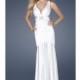 GiGi - Crisscross Back Satin Evening Dress 15119 - Designer Party Dress & Formal Gown