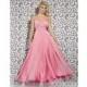 Riva Designs Coral V Neck Chiffon Prom Dress R9475 - Brand Prom Dresses