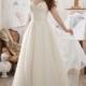 Morilee by Madeline Gardner Spring/Summer Micaela 3213 Plus Size Chapel Train Aline Sweetheart Tulle Embroidery Wedding Gown - Crazy Sale Bridal Dresses
