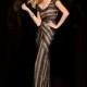 Scala 48583 Short Sleeve Beaded Design Gown - Brand Prom Dresses