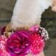 Wedding Dog Idea - Dog With Pink, Floral Collar {Winston & Main} 