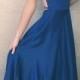 2018 Straps Navy Blue Long Prom Dress, Simple Long Prom Dress, Party Dress From Lass