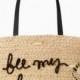 Kate Spade Picnic Perfect Straw Bee Tote