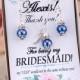 MELETE Royal Blue Pearl Wedding Jewelry Set Bridal Bridesmaid Necklace Earrings