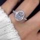 Pin For Later: 31 Real-Girl Halo Engagement Rings That Are Giving Us Bling Envy #haloengagementring 