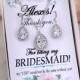 MELITA Bridesmaid Gift Jewelry Set Crystal Teardrop Bridal Earrings Necklace Cubic Zirconia