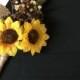 Sunflowers Groom's Boutonniere 