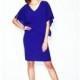 Daymor Couture - Winged Sleeve V-Neck Dress 552 - Designer Party Dress & Formal Gown