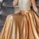 Fashion Abendkleider Golden Spitze Bodenlang Abendmoden Abiballkleider Modellnummer: XY055