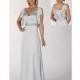 Alyce Paris JDL Flutter Sleeve Satin Chiffon Evening Dress 29493 - Brand Prom Dresses