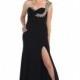 May Queen - Embellished One-shoulder Long Dress with Ruched Bodice MQ948 - Designer Party Dress & Formal Gown