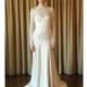 Temperley London - Spring 2013 - Grace Lace and Silk Long Sleeve Sheath Wedding Dress with High Neck - Stunning Cheap Wedding Dresses
