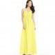 Lemon Azazie Haleigh - Keyhole Floor Length V Neck Chiffon Dress - Charming Bridesmaids Store