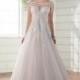 Plus-Size Dresses Style D2295 by Essense of Australia - Ivory  White Lace  Tulle Illusion back Floor Wedding Dresses - Bridesmaid Dress Online Shop