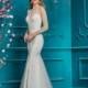 Ellis Bridal 2018 Style 12272  Tulle Embroidery Ivory Sweep Train Sweet Illusion Mermaid Long Sleeves Wedding Dress - Customize Your Prom Dress