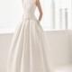 Rosa Clara 2017 Nasia Elegant Chapel Train Ivory Ball Gown Sleeveless Bateau Beading Wedding Gown - Customize Your Prom Dress