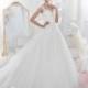Nicole 2018 NIAB18073 Chapel Train Ivory Elegant Illusion Aline Cap Sleeves Tulle Appliques Covered Button Bridal Gown - Designer Party Dress & Formal Gown