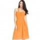 Tangerine Azazie Madalynn - Knee Length Strap Detail Sweetheart Chiffon Dress - Simple Bridesmaid Dresses & Easy Wedding Dresses