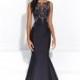 Black Madison James 17-201 Prom Dress 17201 - Mermaid Sleeveless Long Lace Sheer Dress - Customize Your Prom Dress