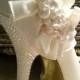 RESERVED FOR NATASHA Plus Heel Protectors, Ivory Wedding Shoes