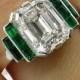 RESERVED... GIA 4.46 Antique Vintage Deco Emerald Cut Diamond 