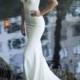 Ivory Beach Mermaid Wedding Dresses, Sexy Deep V Neck Simple Elegant Bridal Gowns From MissZhu Bridal