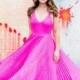 Pink Sequin Pleated Dress