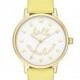 Kate Spade New York® Women's Goldtone Metro Hello Sunshine Lemonade Leather Watch 