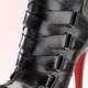 Christian Louboutin Black Leather Ankle Boot 