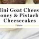 Goat Cheese, Honey & Pistachio Mini Cheesecakes With Meyer Lemon Cream