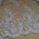 Wedding Lace Fabric, Embroidery Corded Bridal Lace Fabric, Ivory Floral Lace Fabric, 53 inches Wide for Dress, Costume, 1 Yard - Hand-made Beautiful Dresses