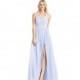 Lavender Azazie Veronica - Floor Length Back Zip Halter Chiffon Dress - Charming Bridesmaids Store