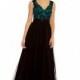 Aidan Mattox - MD1E200234 Embroidered Bodice Mesh Dress - Designer Party Dress & Formal Gown