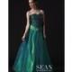 Sean Couture Peacock Corset Back Ball Gown Prom Dress 70567 - Brand Prom Dresses