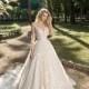 Louise Sposa 2018 Ivetta Chapel Train Winter Sweet Blush Appliques Tulle Illusion Ball Gown Long Sleeves Bridal Gown - Rich Your Wedding Day