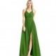 Moss Azazie Veronica - Floor Length Back Zip Chiffon Halter Dress - Simple Bridesmaid Dresses & Easy Wedding Dresses