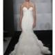 Mark Zunino for Kleinfeld - 2013 - Style MZBF63 Strapless Beaded Mermaid Wedding Dress with Feather Skirt - Stunning Cheap Wedding Dresses
