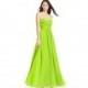 Lime_green Azazie Yazmin - Floor Length Chiffon Back Zip Sweetheart Dress - Charming Bridesmaids Store