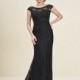 Jade J195070 - A-Line Black Bateau Lace - Formal Bridesmaid Dresses 2018