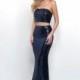 Blush - Two-Piece Sequined Straight Across Neck Sheath Dress 11255 - Designer Party Dress & Formal Gown